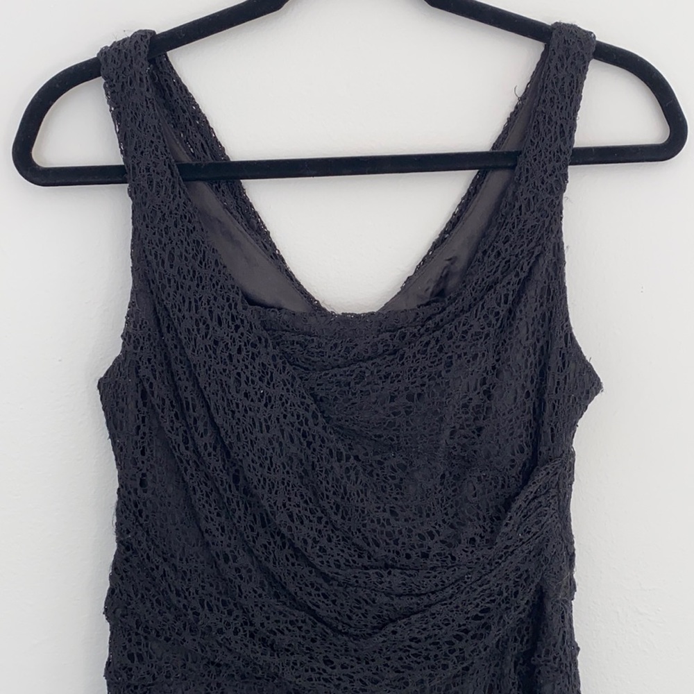 Express Black Lace Square Neck Dress